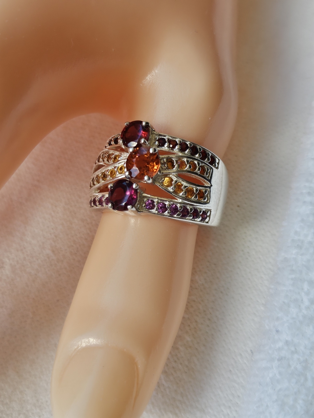 Colors Of Garnet Sterling Silver Ring